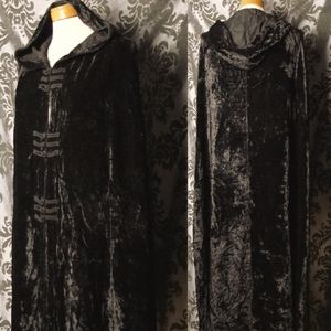 Vintage black velvet cloak